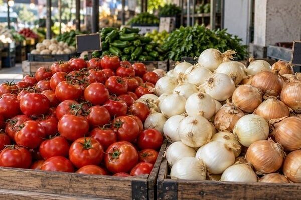 اعلام قیمت گوجه‌فرنگی و پیاز؛ تفاوت قیمت ها از خرده‌فروشی تا میادین